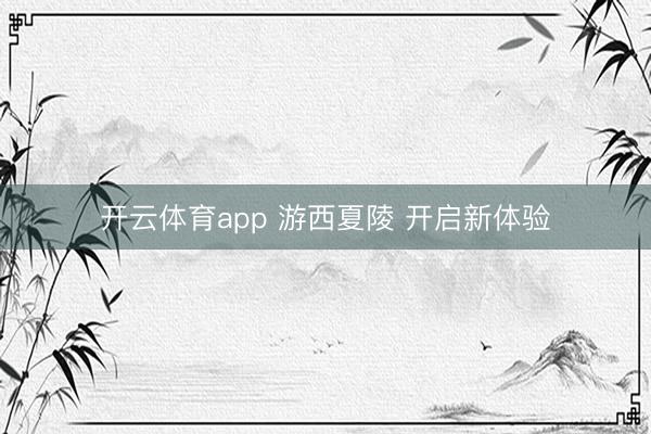 开云体育app 游西夏陵 开启新体验